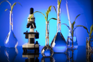 Biyoteknoloji ve çiçek bilim Tema. 