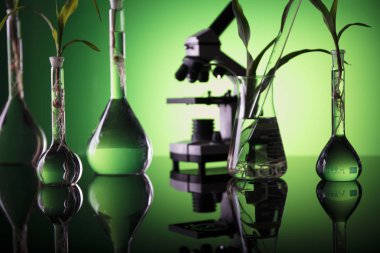 Biyoteknoloji ve çiçek bilim Tema. 