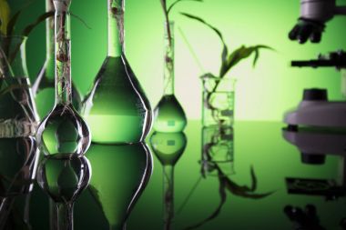 Biyoteknoloji ve çiçek bilim Tema. 