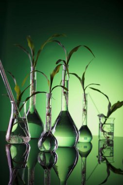 Biyoteknoloji ve çiçek bilim Tema. 