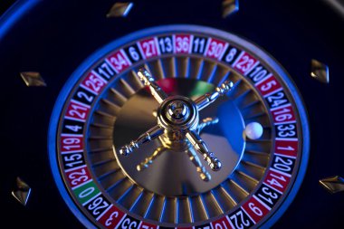 Casino kavramı. Rulet Üstten Görünüm.