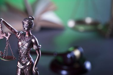 Hukuk Tema. Adalet heykeli.