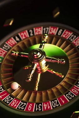 Casino kavramı. Rulet Üstten Görünüm.