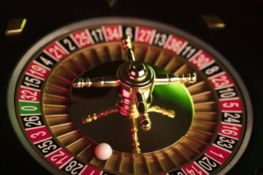 Casino kavramı. Rulet Üstten Görünüm.