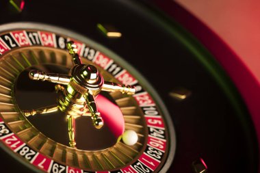 Casino kavramı. Rulet Üstten Görünüm.