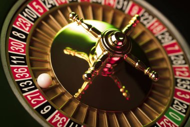 Casino kavramı. Rulet Üstten Görünüm.