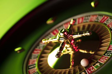 Casino kavramı. Rulet Üstten Görünüm.