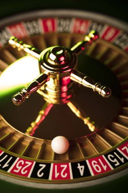 Casino kavramı. Rulet Üstten Görünüm.