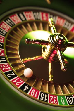 Casino kavramı. Rulet Üstten Görünüm.