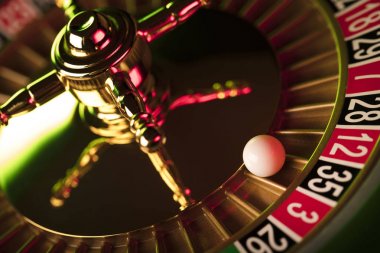 Casino kavramı. Rulet Üstten Görünüm.