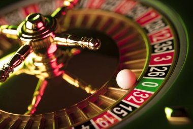 Casino kavramı. Rulet Üstten Görünüm.