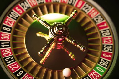 Casino kavramı. Rulet Üstten Görünüm.