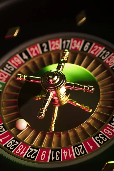 Casino kavramı. Rulet Üstten Görünüm.