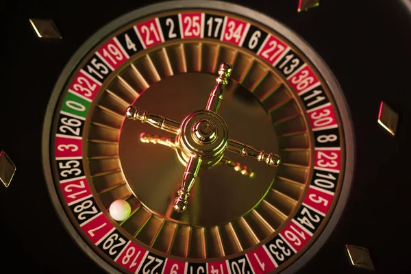 Casino kavramı. Rulet Üstten Görünüm.