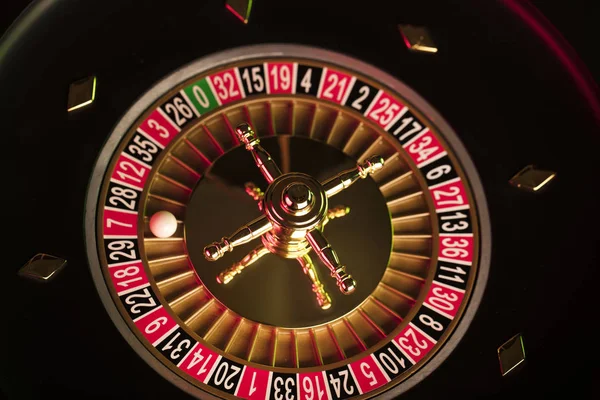 Casino koncept. Pohled shora ruleta. — Stock fotografie