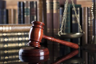 Hukuk sembolleri. Avukat Tema. 