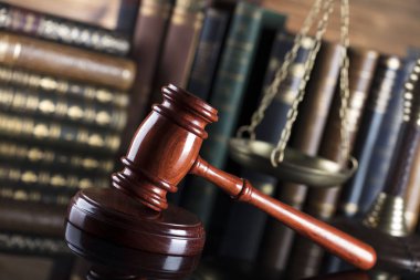 Hukuk sembolleri. Avukat Tema. 