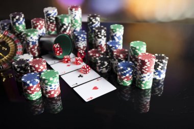 Casino Tema bokek ışıkları ile.
