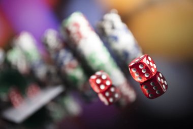 Casino Tema bokek ışıkları ile.