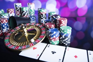 Casino Tema bokeh ışıkları ile.