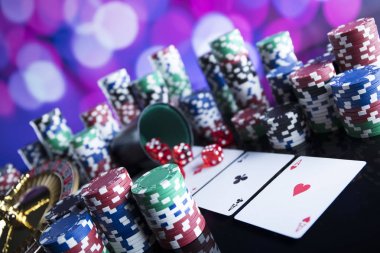 Casino Tema bokeh ışıkları ile.