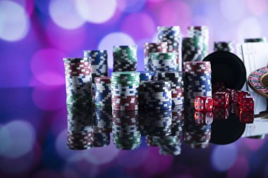Casino Tema bokeh ışıkları ile.