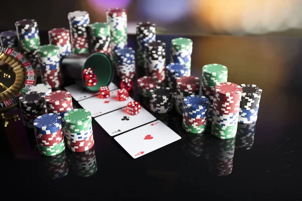 Casino Tema bokek ışıkları ile.