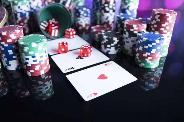 Casino Tema bokek ışıkları ile.