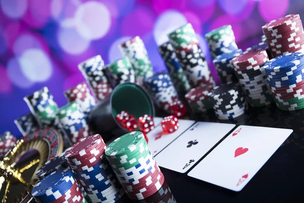 Casino Tema bokeh ışıkları ile.