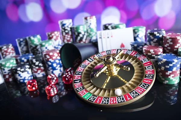 Casino Tema bokeh ışıkları ile.