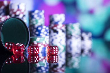 Bokeh arka plan ile Casino kavramı.