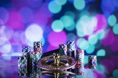 Bokeh arka plan ile Casino kavramı.