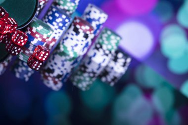 Bokeh arka plan ile Casino kavramı.