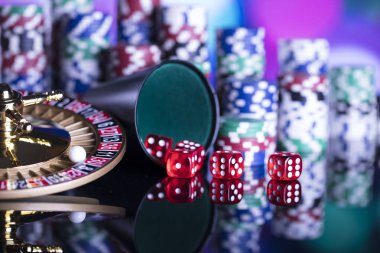 Bokeh arka plan ile Casino kavramı.