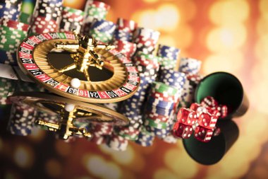 Bokeh arka plan ile Casino kavramı.