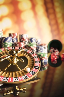 Bokeh arka plan ile Casino kavramı.