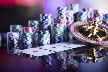 Bokeh arka plan ile Casino kavramı.