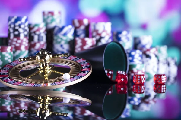 Conceito de casino com fundo bokeh . — Fotografia de Stock