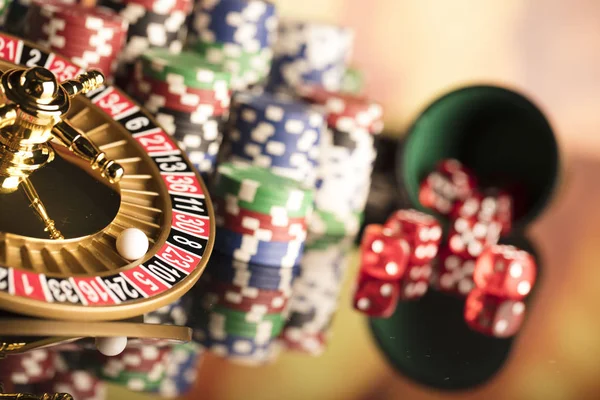 Casino-konceptet med bokeh bakgrund. — Stockfoto