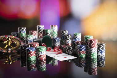 Bokeh arka plan ile Casino kavramı.