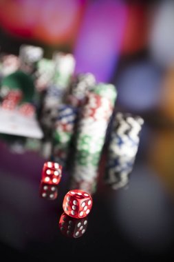 Bokeh arka plan ile Casino kavramı.
