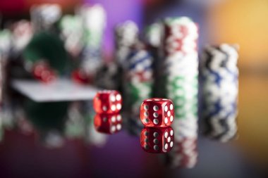 Bokeh arka plan ile Casino kavramı.