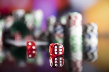 Bokeh arka plan ile Casino kavramı.