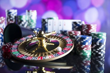 Bokeh arka plan ile Casino kavramı.