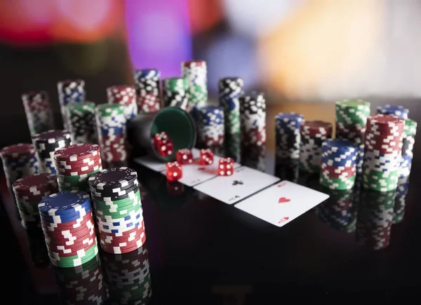 Bokeh arka plan ile Casino kavramı.