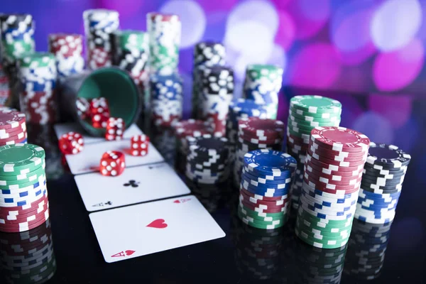 Casino concept with bokeh background. — Stock Photo, Image