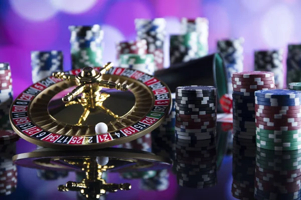 Conceito de casino com fundo bokeh . — Fotografia de Stock