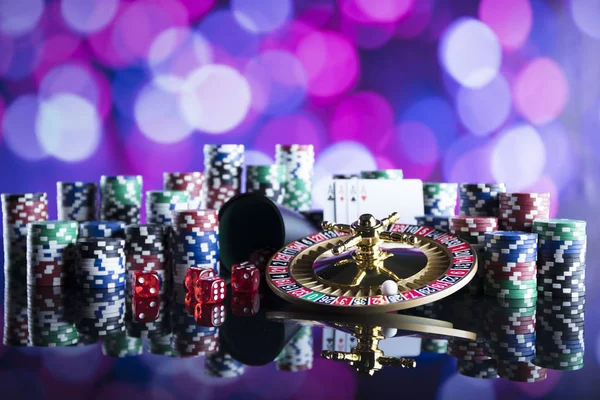 Bokeh arka plan ile Casino kavramı. — Stok fotoğraf