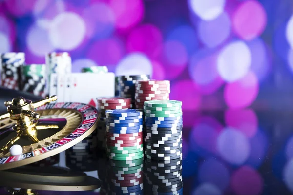 Casino concept with bokeh background. — Stock Photo, Image