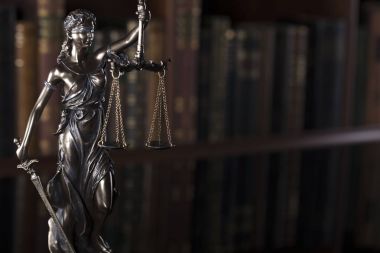 İzole hukuk sembolleri.